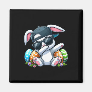 Easter Day Dabbing Bunny For Men Women Boys Girls Magnet