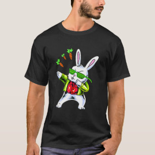 Easter Day Dabbing Rabbit Wearing Sunglass Boys Gi T-Shirt
