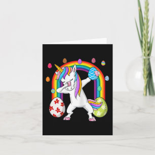 Easter Day Dabbing Unicorn Girls Kids Dab Card