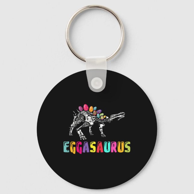 Easter Day Dino - Eggasaurus Stegosaurus Egg Dinos Key Ring (Front)