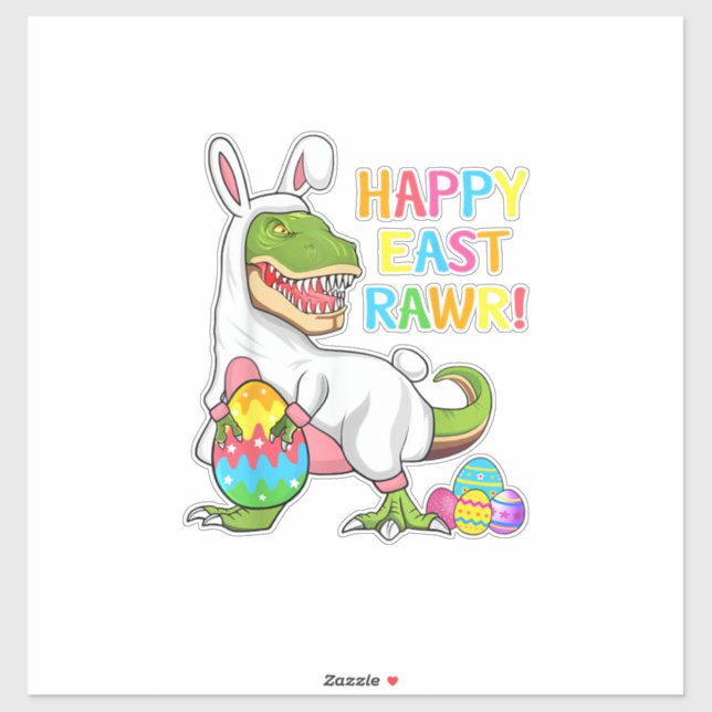 Easter Day Dinosaur Funny Happy Eastrawr T Rex Eas (Sheet)