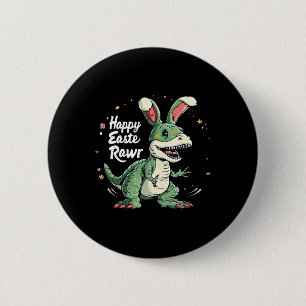 Easter Day Dinosaur Funny Happy Eastrawr T Rex Eas 6 Cm Round Badge