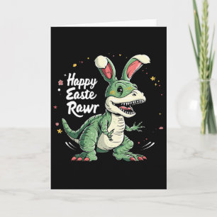 Easter Day Dinosaur Funny Happy Eastrawr T Rex Eas Card