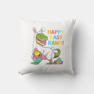 Easter Day Dinosaur Funny Happy Eastrawr T Rex Eas Cushion