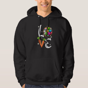 Easter Day Egg Basket Love Graphic Easter Day Cost Hoodie