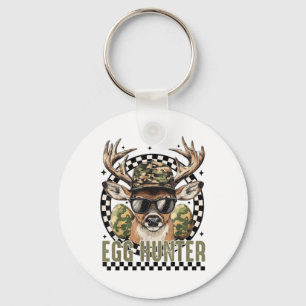 Easter Day Egg Hunter Camo Deer Hunting Boys Men H Key Ring