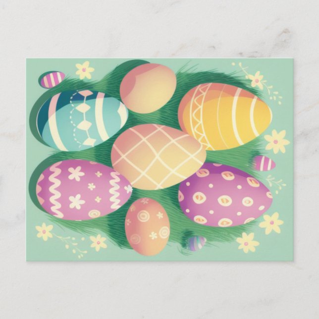 Easter Day Eggs Postcard (Front)