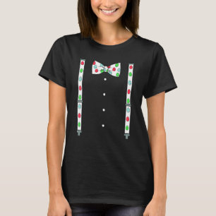 Easter Day Eggs Suspenders And Bow Tie  Boys Girls T-Shirt