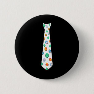 Easter Day Eggs Tie Fun Boys Girls Kids  6 Cm Round Badge