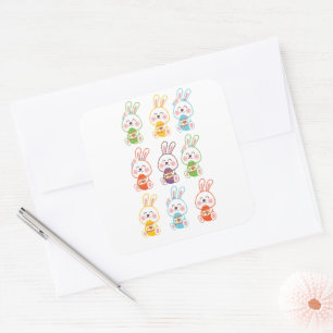 Easter Day, Funny Easter Day Square Sticker