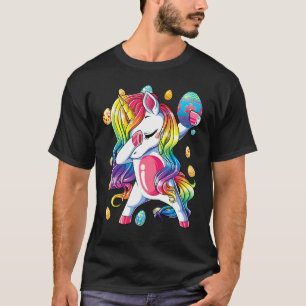 Easter Day Girls Dabbing Unicorn Dab Egg Hunt Unic T-Shirt