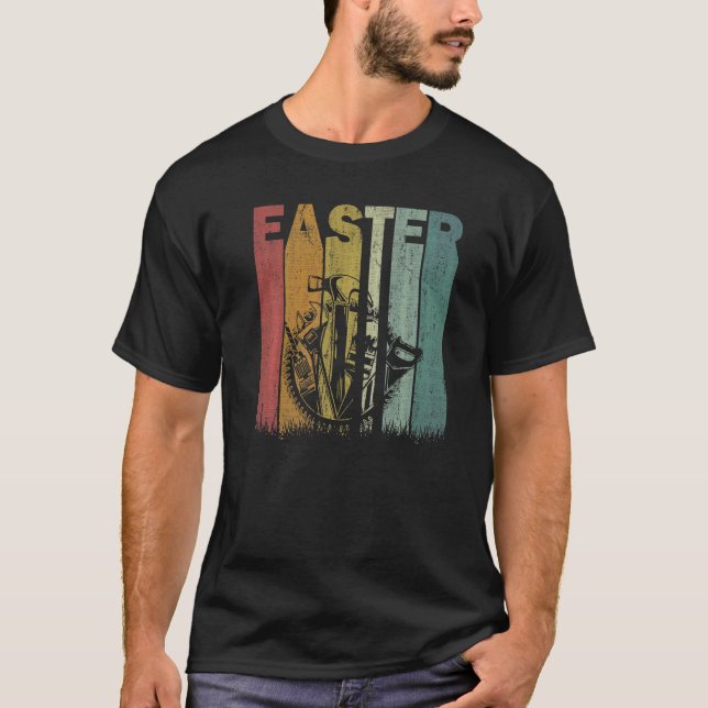 Easter Day Handyman Retro Graphic Funny Easter Cos T-Shirt (Front)
