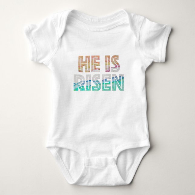 Easter Day - He is Risen Baby Bodysuit (Front)