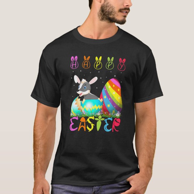 Easter Day Honey Badger Matching Family Cute Easte T-Shirt (Front)