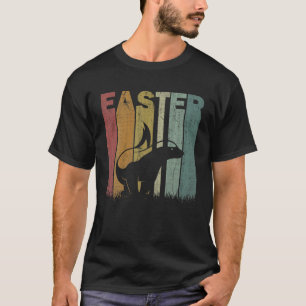 Easter Day Honey Badger Retro Graphic Funny Easter T-Shirt