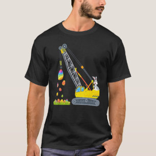 Easter Day Kids Boys Girls Crane Truck Constructio T-Shirt