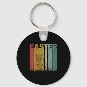 Easter Day Mastiff Dog Retro Graphic Funny Easter Key Ring