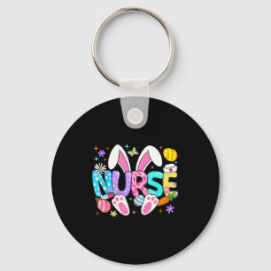 Easter Day Nurse Life Funny Bunny Rabbit Girl Wome Key Ring