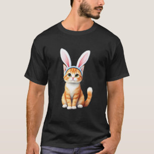 Easter Day Orange Tabby Cat Bunny Ears Rabbit Cat T-Shirt
