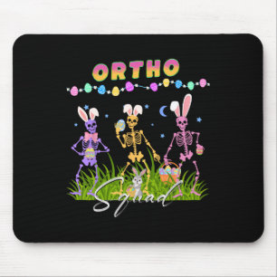 Easter Day Ortho Squad Bunny Skeletons Dancing Ort Mouse Pad