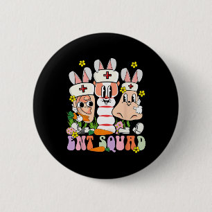 Easter Day Otolaryngology Ent Doctor Nurse Ear Nos 6 Cm Round Badge