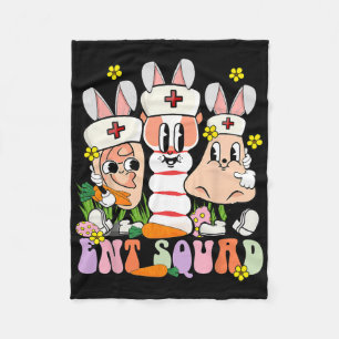 Easter Day Otolaryngology Ent Doctor Nurse Ear Nos Fleece Blanket