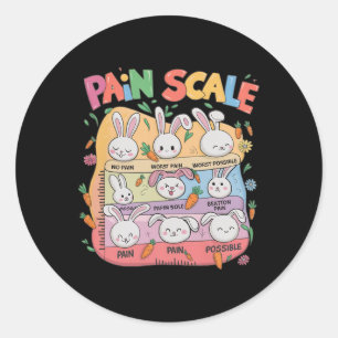 Easter Day Pain Scale Nurse Triage And Pain Essmen Classic Round Sticker