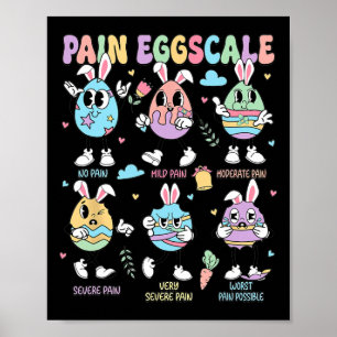 Easter Day Pain Scale Retro Nurse Triage And Pain Poster
