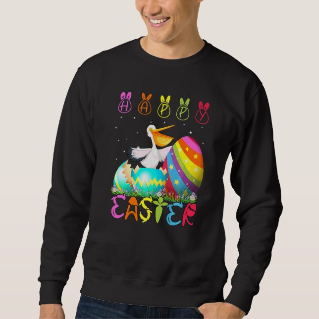 Easter Day Pelican Matching Family Cute Easter Cos Sweatshirt (Front)