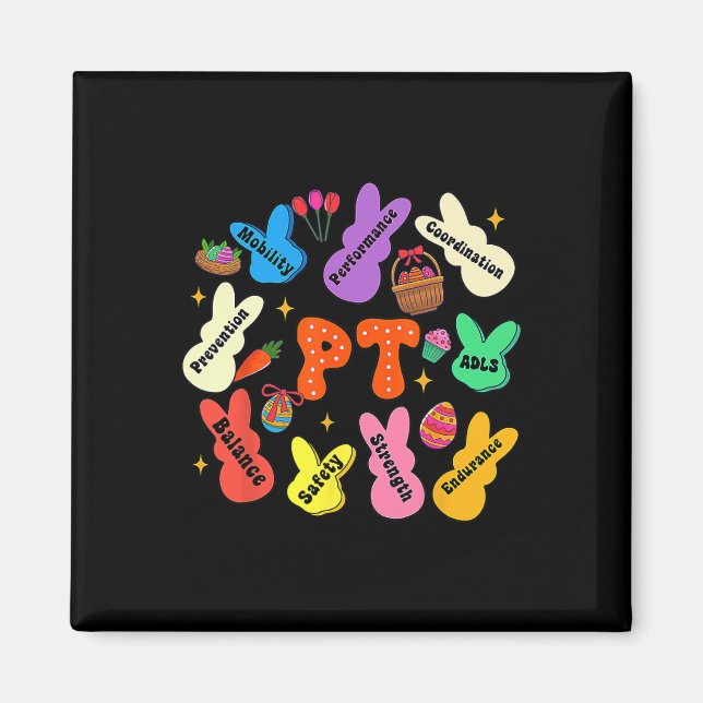 Easter Day Physical Therapist Pt Physical Therapy  Magnet (Front)