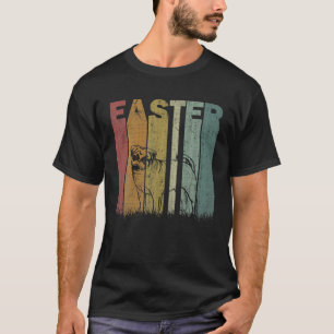 Easter Day Pug Dog Retro Graphic Funny Easter Cost T-Shirt