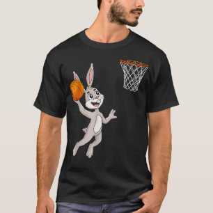 Easter Day Rabbit A Dunking Basketball Funny Boys T-Shirt