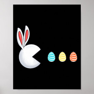 Easter Day Rabbit Eggs Fun Boys Girls Kids Poster