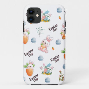 Easter Day Rabbits Pattern iPhone 11 Case