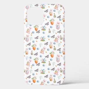 Easter Day Rabbits Pattern iPhone 12 Pro Case