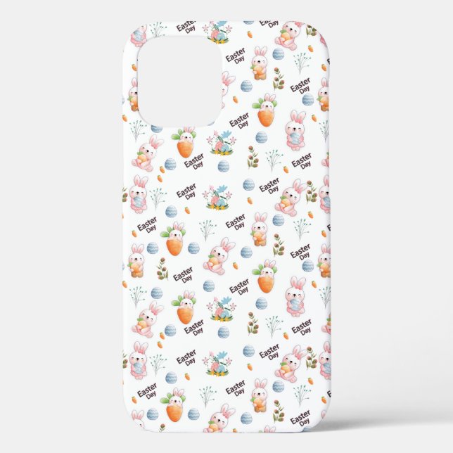 Easter Day Rabbits Pattern Case-Mate iPhone Case (Back)