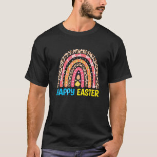 Easter Day Rainbow With Eggs And Easter Bunny Happ T-Shirt