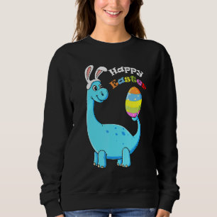 Easter Day T Rex Dino Rabbit Ears With Egg Boys Gi Sweatshirt
