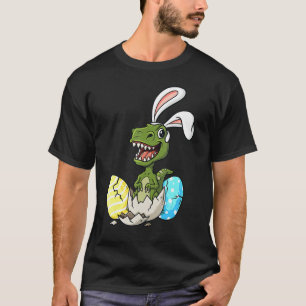 Easter Day T Rex With Bunny Ears Eggs Funny Boys G T-Shirt