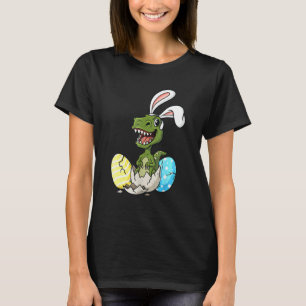 Easter Day T Rex With Bunny Ears Eggs Funny Boys G T-Shirt