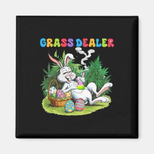 Easter Day Weed Bunny Smoking Stoner Gr Dealer Magnet