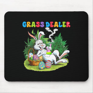 Easter Day Weed Bunny Smoking Stoner Gr Dealer Mouse Pad