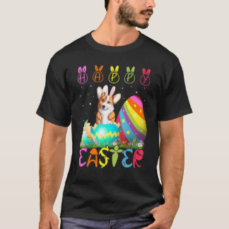 Easter Day Welsh Corgi Matching Family Cute Easter T-Shirt