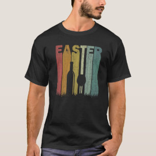 Easter Day Wine Retro Graphic Funny Easter Costume T-Shirt