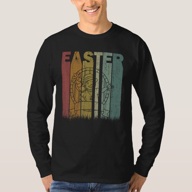 Easter Day Zoo Keeper Retro Graphic Funny Easter C T-Shirt (Front)