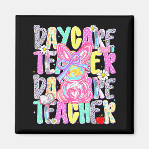 Easter daycare teacher cute colourful spring shirt magnet