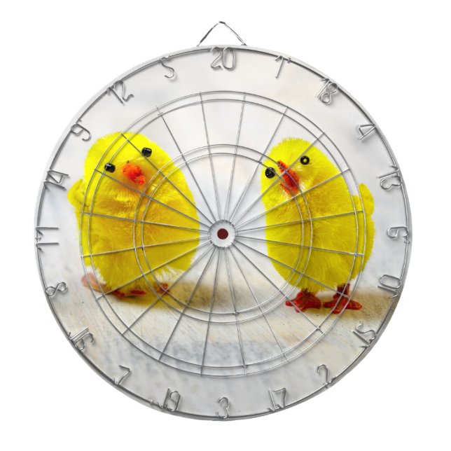 Easter Decoration - chicks in a row Dartboard (Front)