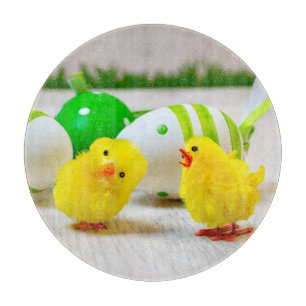 Easter Decoration - Easter egg and chicks Cutting Board