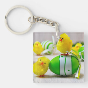 Easter Decoration - Easter egg and chicks Key Ring