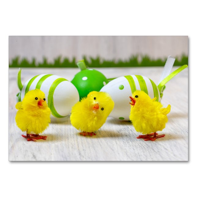 Easter Decoration - Easter egg and chicks Table Number (Back)